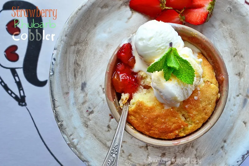 Strawberry Rhubarb Cobbler