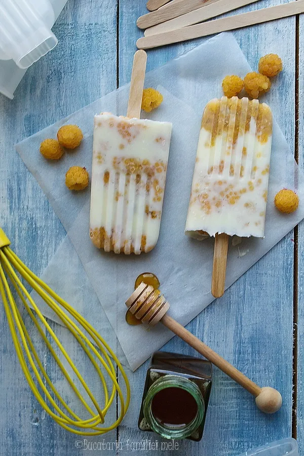 Popsicle cu iaurt si zmeura