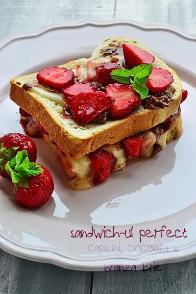 sandwich-ul perfect: capsuni, ciocolata si branza Brie