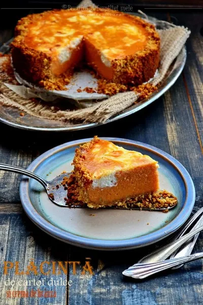 Placinta de cartofi dulci si crema de branza