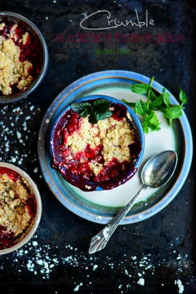 Crumble cu rubarba si fructe de padure – gluten free