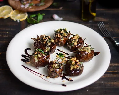 Vinete la cuptor, cu mozzarella si gremolata