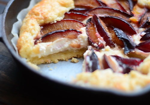 Galette cu prune si mascarpone +pâte brisée