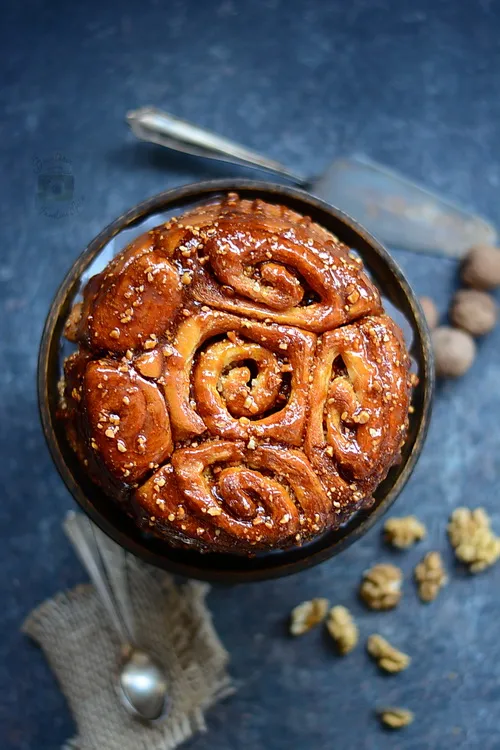 Cozonac trandafir cu caramel sau ROSENKRANZ -Alex Juncu- Bucataria Familiei mele