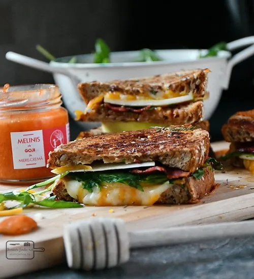 Panini cu Melinis, mere, cheddar si bacon