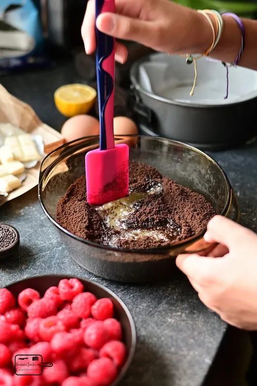 Crusta pentru cheesecake cu ciocolată albă și zmeură - Bucătăria familiei mele - www.alexjuncu.ro