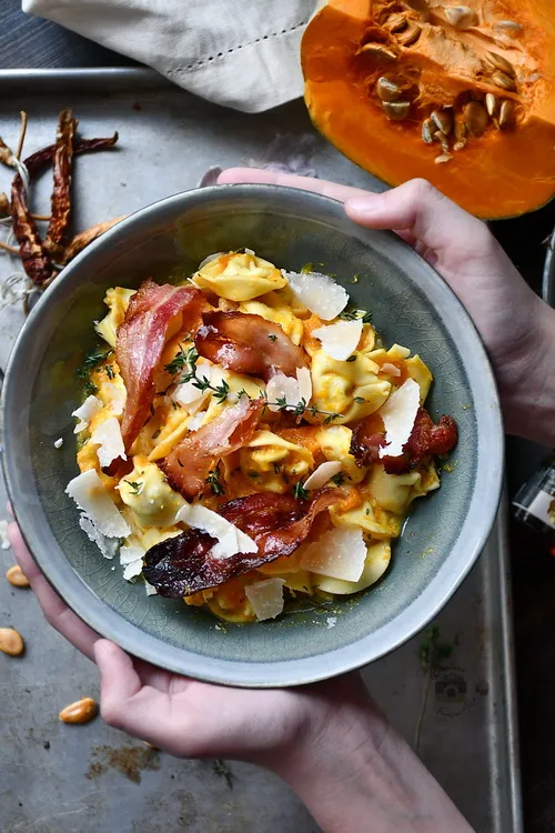 Tortellini Carbonara - Bucătăria familiei mele - www.alexjuncu.ro