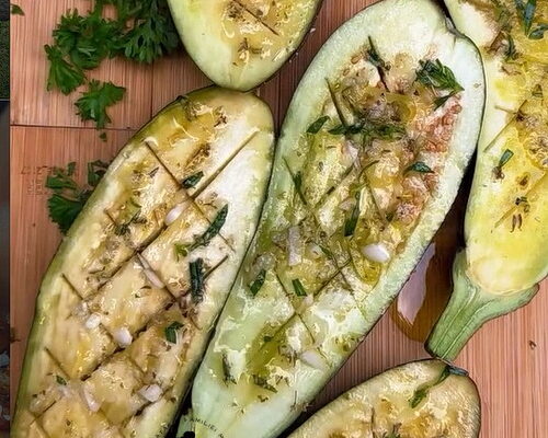 Vinete la Grătar cu Feta și Usturoi