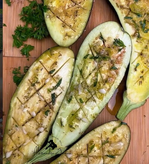 Vinete la Grătar cu Feta și Usturoi